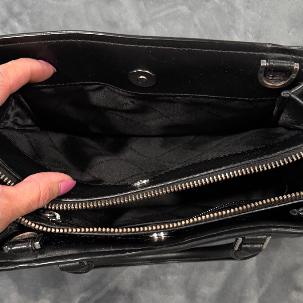 Michael Kors Black Monogram Satchel - Picture 4 of 9
